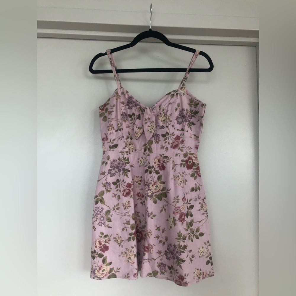 Reformation linen mini dress